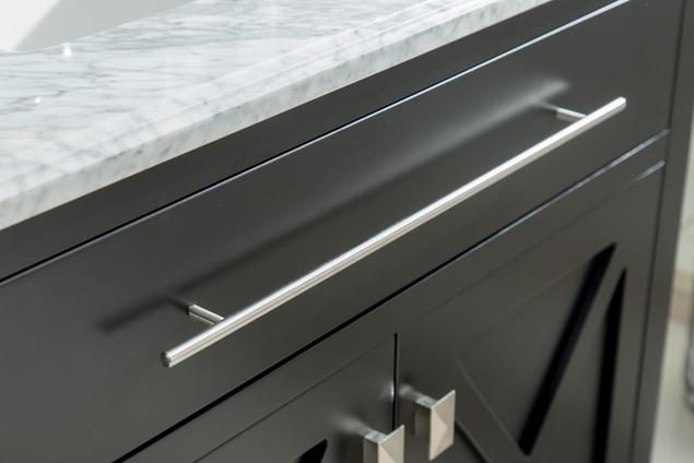 Laviva Wimbledon 60" Espresso Double Sink Bathroom Vanity with White Carrara Marble Countertop - MyBBQDirect