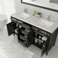 Laviva Wimbledon 60" Espresso Double Sink Bathroom Vanity with White Carrara Marble Countertop - MyBBQDirect