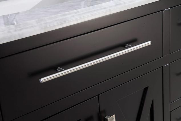 Laviva Wimbledon 60" Espresso Double Sink Bathroom Vanity with White Carrara Marble Countertop - MyBBQDirect