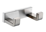 Lexora Bagno Bianca Stainless Steel Double Robe Hook - Brushed Nickel LRH18152BN - MyBBQDirect