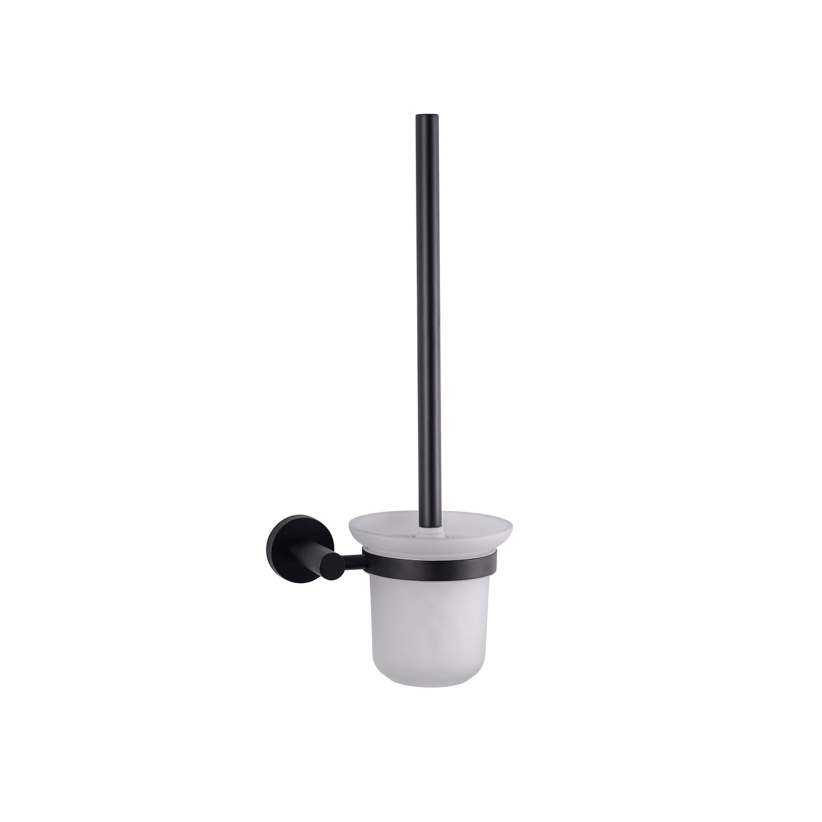 Lexora Bagno Nera Stainless Steel Toilet Brush - Matte Black LB16152MB - MyBBQDirect