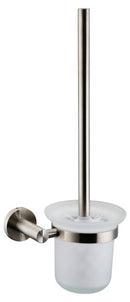 Lexora Bagno Nera Stainless Steel Toilet Brush - Satin Nickel LB16152SN