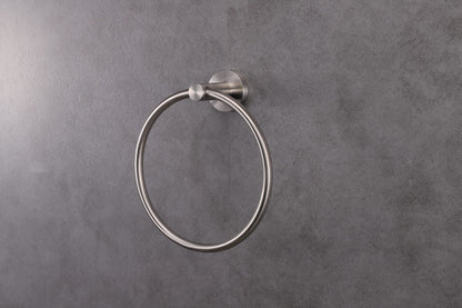 Lexora Bagno Nera Stainless Steel Towel Ring - Satin Nickel LTR16152SN - MyBBQDirect
