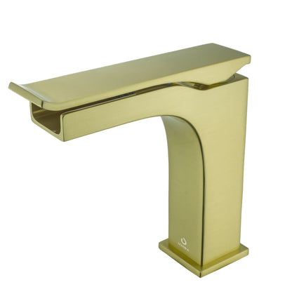 Lexora Balzani Brass Single Hole Waterfall Bathroom Faucet - Brushed Brass LFS1011BS - MyBBQDirect