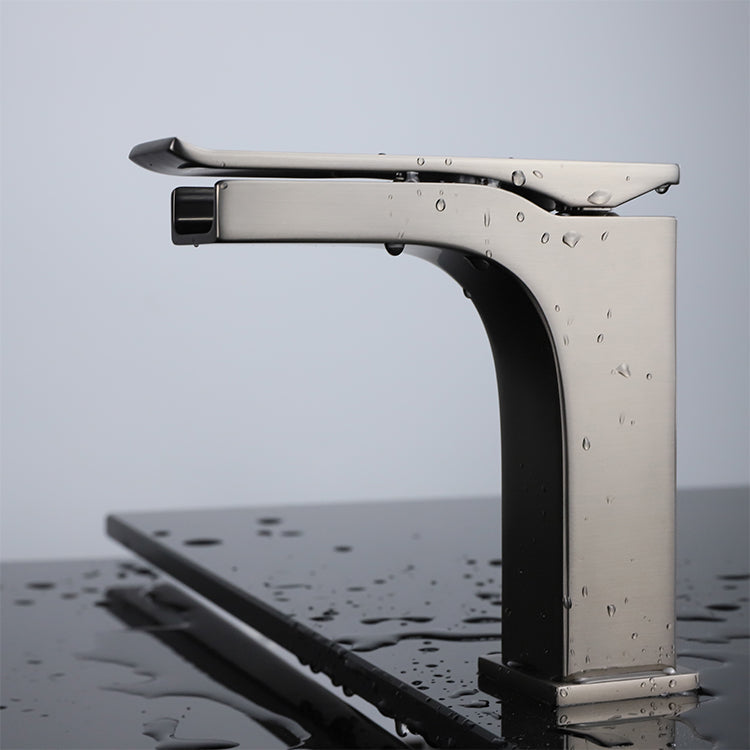 Lexora Balzani Brass Single Hole Waterfall Bathroom Faucet - Gun Metal LFS1011GM - MyBBQDirect
