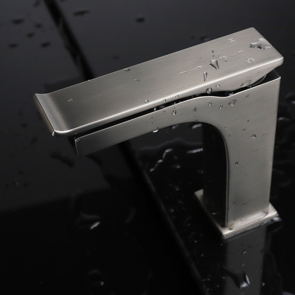 Lexora Balzani Brass Single Hole Waterfall Bathroom Faucet - Gun Metal LFS1011GM - MyBBQDirect
