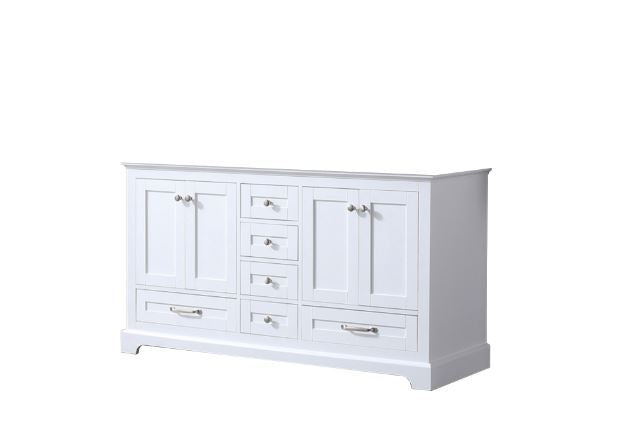 Lexora Dukes 60" White Vanity Cabinet Only LD342260DA00000