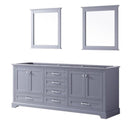 Lexora Dukes 80" Dark Grey Double Vanity, no Top and 30" Mirrors LD342280DB00M30