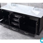Lexora Dukes 80" Espresso Double Vanity, White Carrara Marble Top, White Square Sinks and 30" Mirrors LD342280DGDSM30 - MyBBQDirect