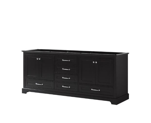 Lexora Dukes 80" Espresso Vanity Cabinet Only LD342280DG00000 - MyBBQDirect