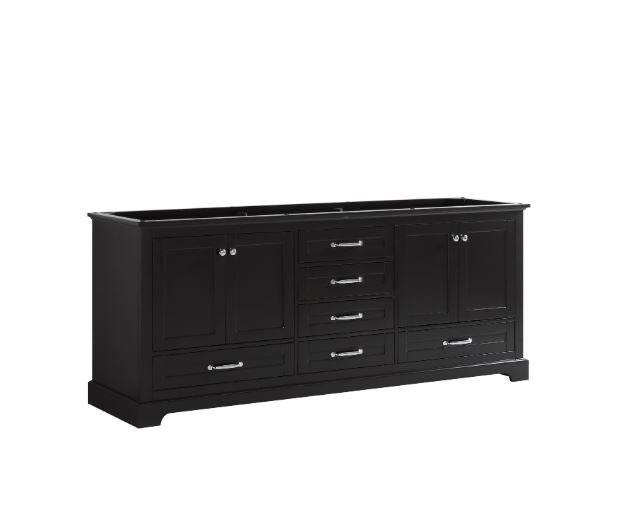 Lexora Dukes 80" Espresso Vanity Cabinet Only LD342280DG00000 - MyBBQDirect