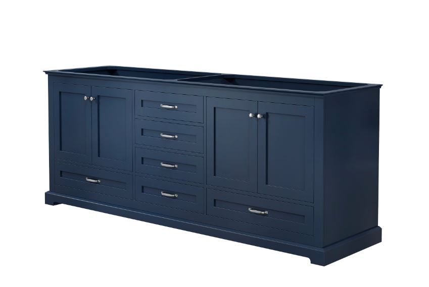 Lexora Dukes 80" Navy Blue Vanity Cabinet Only LD342280DE00000 - MyBBQDirect