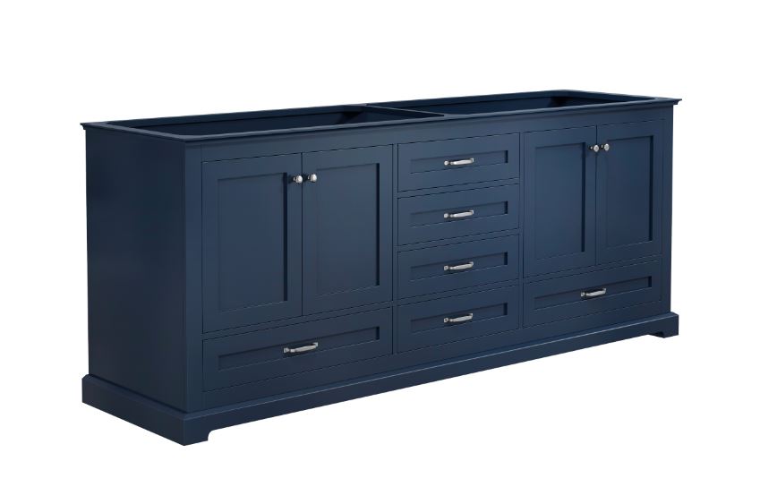 Lexora Dukes 80" Navy Blue Vanity Cabinet Only LD342280DE00000 - MyBBQDirect