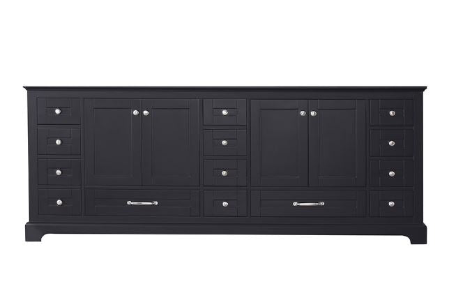 Lexora Dukes 84" Espresso Vanity Cabinet Only LD342284DG00000 - MyBBQDirect