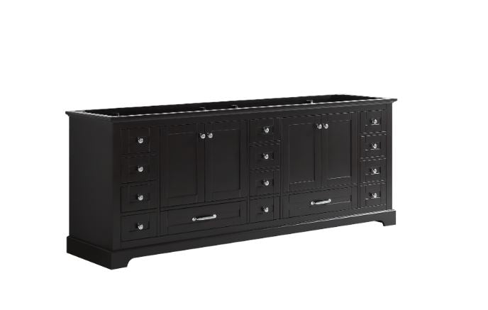 Lexora Dukes 84" Espresso Vanity Cabinet Only LD342284DG00000 - MyBBQDirect