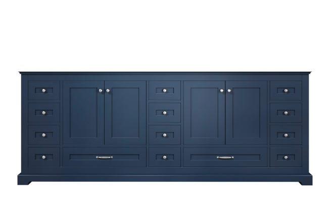 Lexora Dukes 84" Navy Blue Vanity Cabinet Only LD342284DE00000 - MyBBQDirect