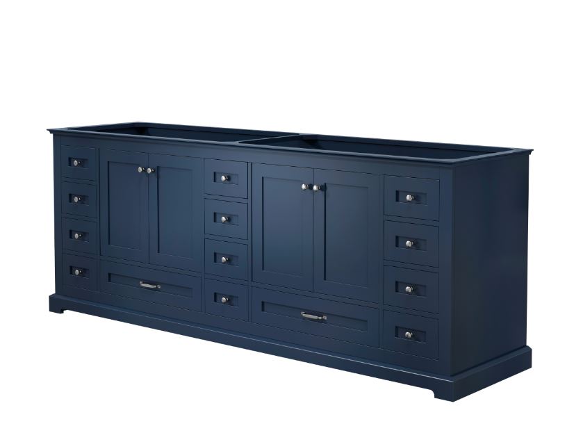 Lexora Dukes 84" Navy Blue Vanity Cabinet Only LD342284DE00000 - MyBBQDirect