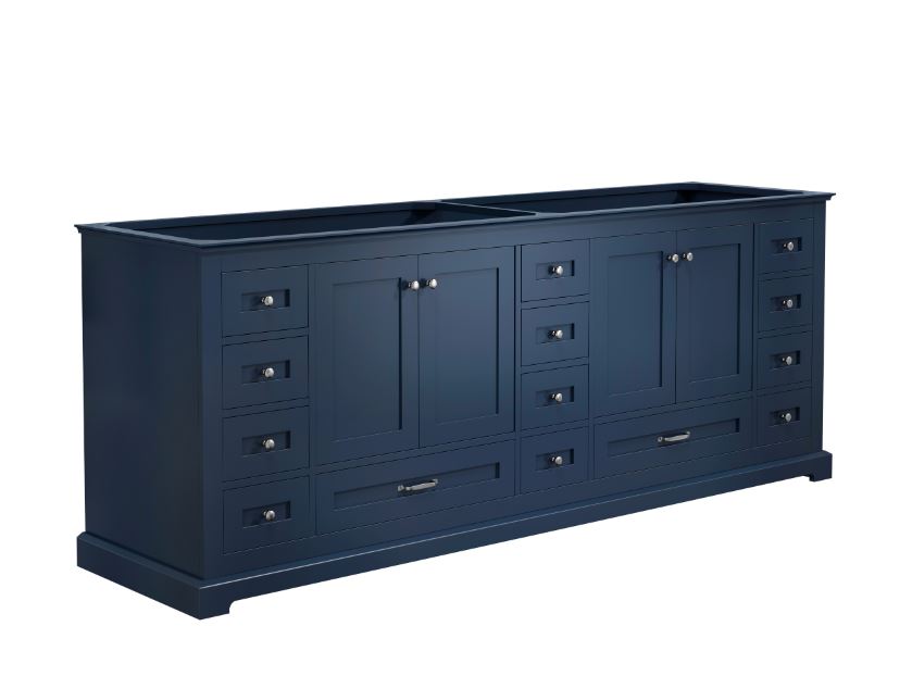 Lexora Dukes 84" Navy Blue Vanity Cabinet Only LD342284DE00000 - MyBBQDirect