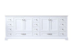 Lexora Dukes 84" White Vanity Cabinet Only LD342284DA00000 - MyBBQDirect