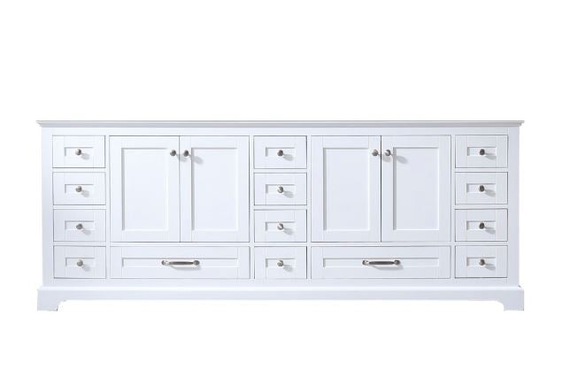 Lexora Dukes 84" White Vanity Cabinet Only LD342284DA00000 - MyBBQDirect