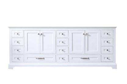 Lexora Dukes 84" White Vanity Cabinet Only LD342284DA00000 - MyBBQDirect