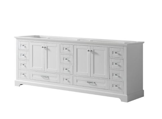 Lexora Dukes 84" White Vanity Cabinet Only LD342284DA00000 - MyBBQDirect