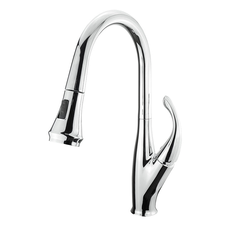 Lexora Garbatella Brass Kitchen Faucet w/ Pull Out Sprayer - Chrome LKFS9011CH