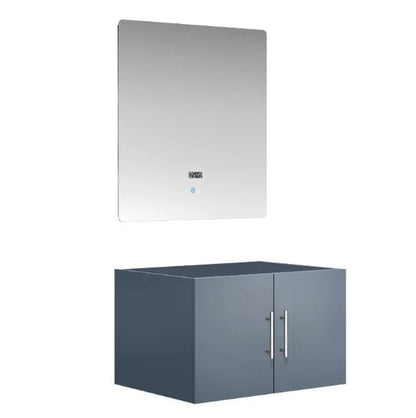 Lexora Geneva 30" Dark Grey Single Vanity, no Top and 30" LED Mirror LG192230DB00LM30 - MyBBQDirect