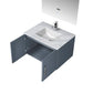 Lexora Geneva 30" Dark Grey Single Vanity, White Carrara Marble Top, White Square Sink and 30" LED Mirror w/ Faucet LG192230DBDSLM30F - MyBBQDirect