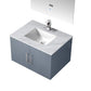 Lexora Geneva 30" Dark Grey Single Vanity, White Carrara Marble Top, White Square Sink and 30" LED Mirror w/ Faucet LG192230DBDSLM30F - MyBBQDirect