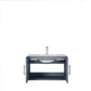 Lexora Geneva 30" Dark Grey Single Vanity, White Carrara Marble Top, White Square Sink and no Mirror LG192230DBDS000 - MyBBQDirect