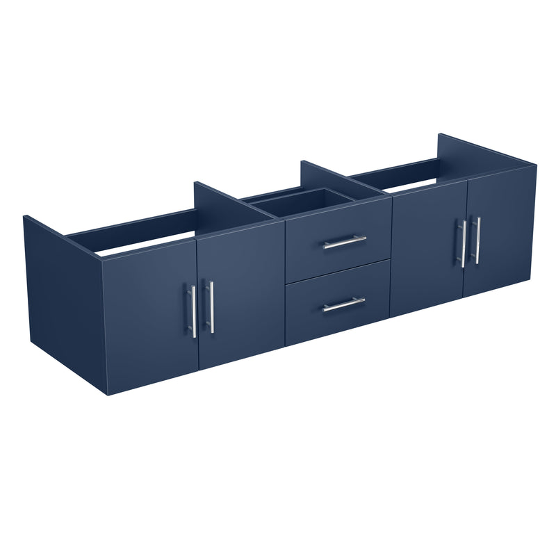 Lexora Geneva 72" Navy Blue Vanity Cabinet Only LG192272DE00000