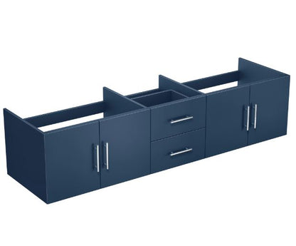 Lexora Geneva 80" Navy Blue Vanity Cabinet Only LG192280DE00000 - MyBBQDirect