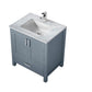 Lexora Jacques 30" Dark Grey Single Vanity, White Carrara Marble Top, White Square Sink and No Mirror LJ342230SBDS000 - MyBBQDirect