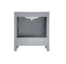 Lexora Jacques 30" Distressed Grey Single Vanity, White Carrara Marble Top, White Square Sink and no Mirror LJ342230SDDS000