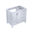 Lexora Jacques 36" White Vanity Cabinet Only - Left Version LJ342236SA00000-L - MyBBQDirect
