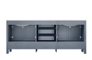 Lexora Jacques 80" Dark Grey Double Vanity, White Carrara Marble Top, White Square Sinks and no Mirror LJ342280DBDS000 - MyBBQDirect