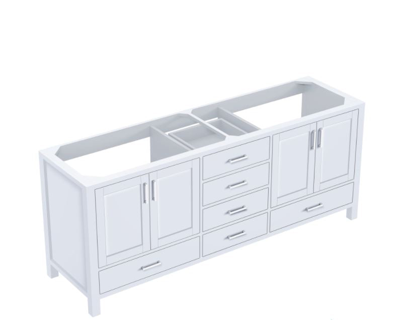 Lexora Jacques 80" White Vanity Cabinet Only LJ342280DA00000 - MyBBQDirect