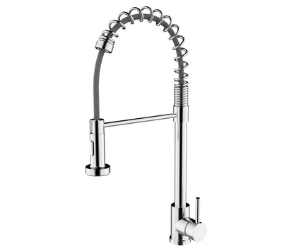 Lexora Lanuvio Brass Kitchen Faucet w/ Pull Out Sprayer - Chrome LKFS6011CH - MyBBQDirect