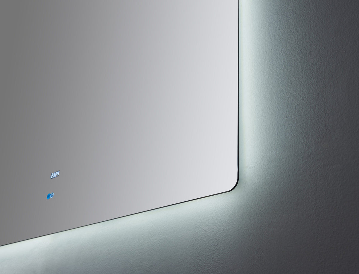 Lexora Lugano 42" Wide x 32" Tall LED Mirror w/ Defogger LL4232LEDM - MyBBQDirect