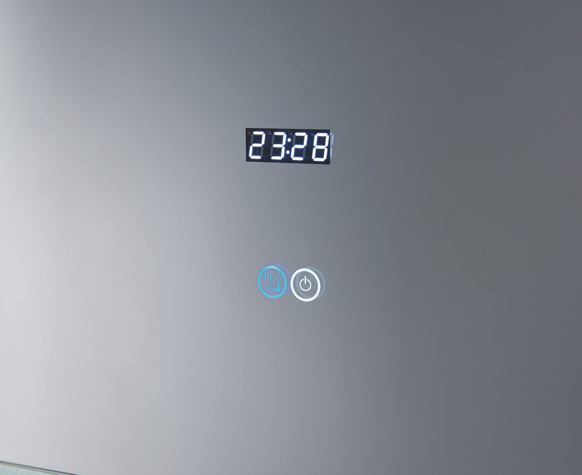 Lexora Lugano 42" Wide x 32" Tall LED Mirror w/ Defogger LL4232LEDM - MyBBQDirect