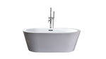 Lexora Lure 67" Free Standing Acrylic Bathtub w/ Chrome Drain LD900467A1C0000 - MyBBQDirect