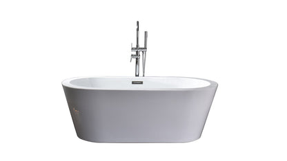 Lexora Lure 67" Free Standing Acrylic Bathtub w/ Chrome Drain LD900467A1C0000 - MyBBQDirect