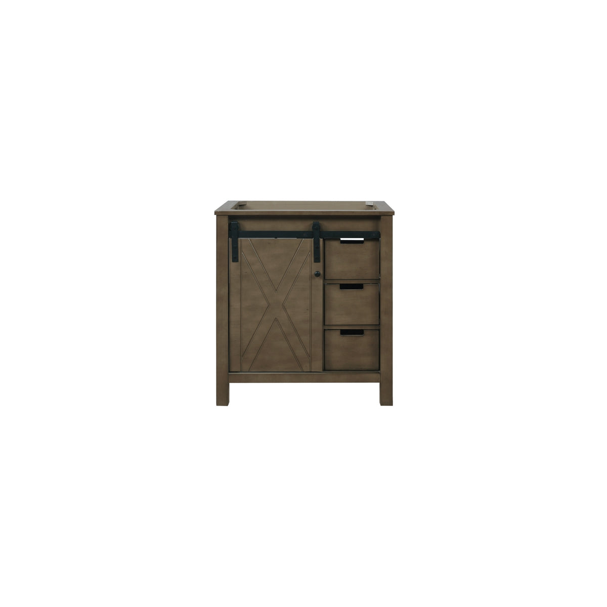 Lexora Marsyas 30" Rustic Brown Vanity Cabinet Only LM342230SK00000 - MyBBQDirect