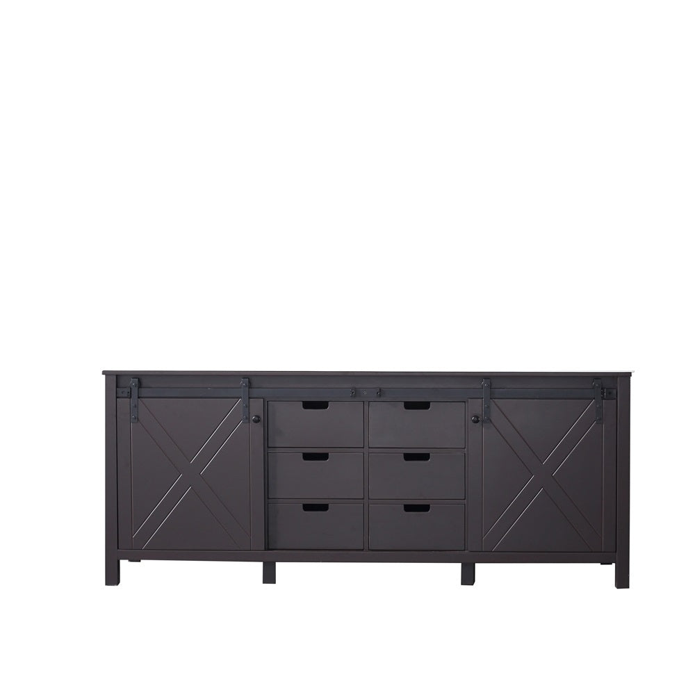 Lexora Marsyas 80" Brown Vanity Cabinet Only LM342280DC00000 - MyBBQDirect