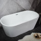 Lexora Melina 67" Free Standing Acrylic Bathtub w/ Chrome Drain LD900367A1C0000