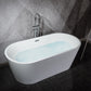 Lexora Melina 67" Free Standing Acrylic Bathtub w/ Chrome Drain LD900367A1C0000