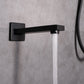 Lexora Monte Celo Set, 8" Square Rain Shower and Handheld, Matte Black LSS10011MB - MyBBQDirect