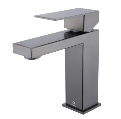 Lexora Monte Stainless Steel Single Hole Bathroom Faucet - Gun Metal LFS1012GM - MyBBQDirect