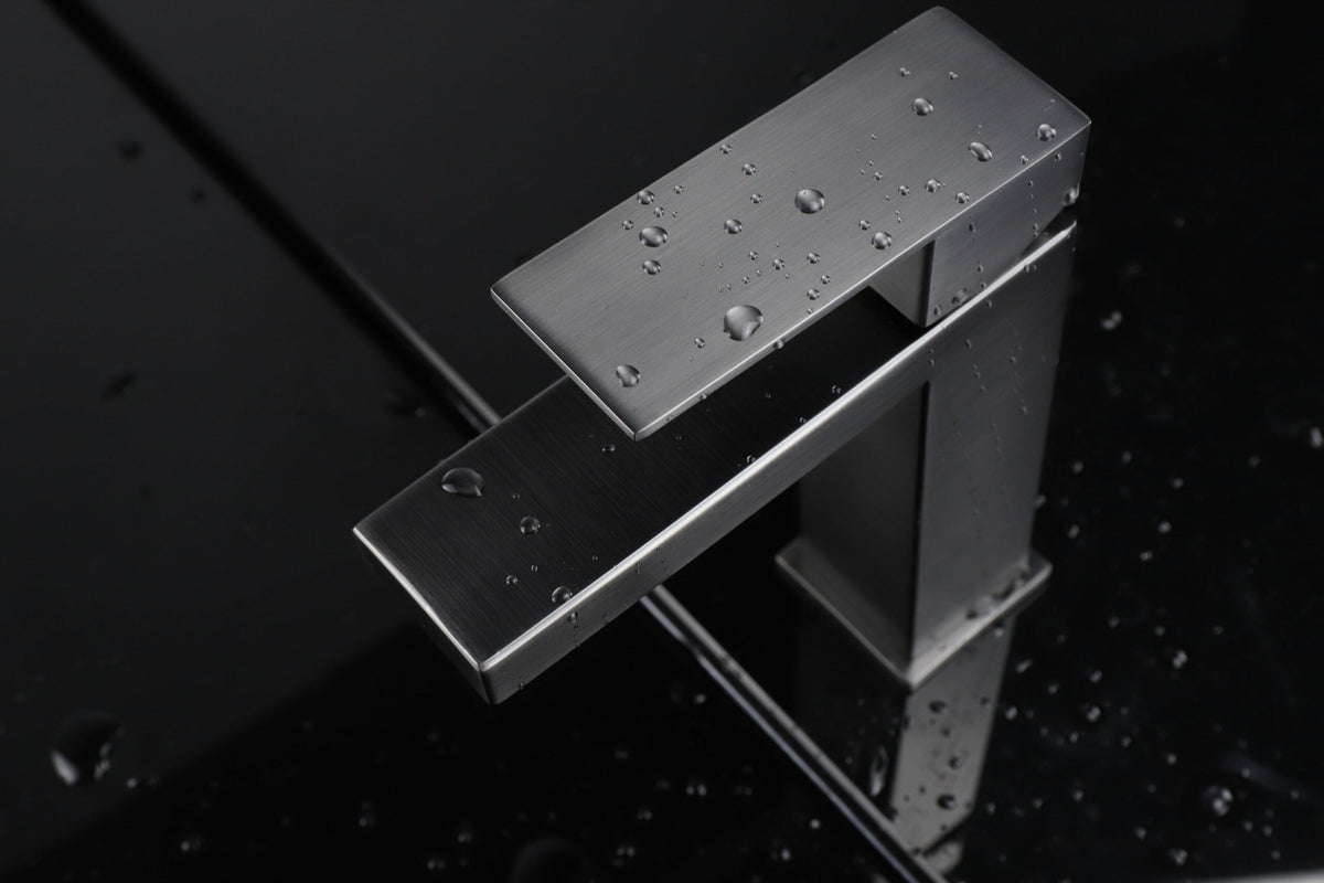 Lexora Monte Stainless Steel Single Hole Bathroom Faucet - Gun Metal LFS1012GM - MyBBQDirect